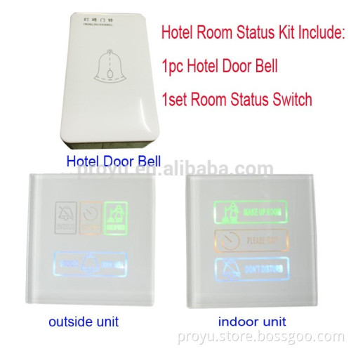 New Room Status Switch 3 Ways Room Lights Linked Control Touch Screen Switch with door bell button PY-RM01